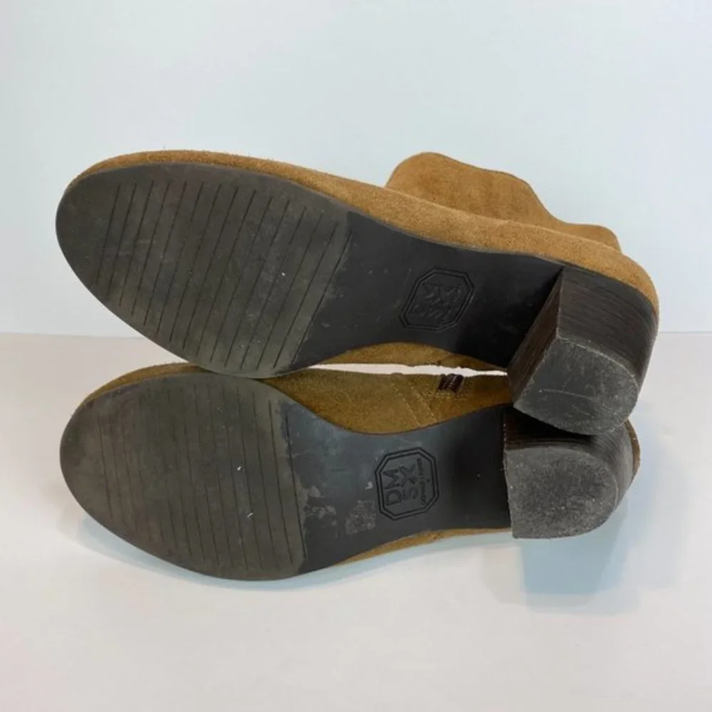 Donald J. Pliner DMSX Ankle Booties 8 Brown‎ Suede Leather Zip Annie Boots Women